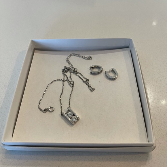 Silver Necklace and Earrings - Picture 2 of 2